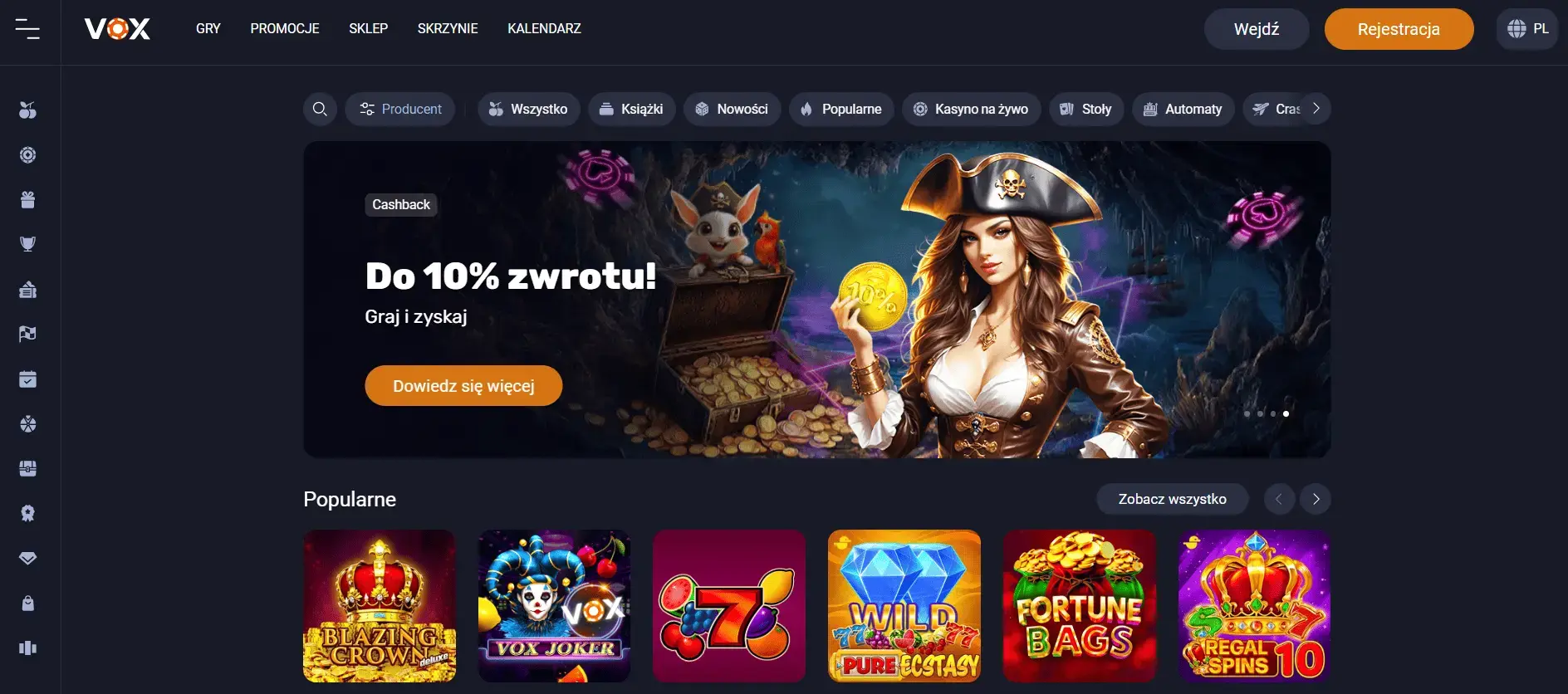 Vox Casino screenshot